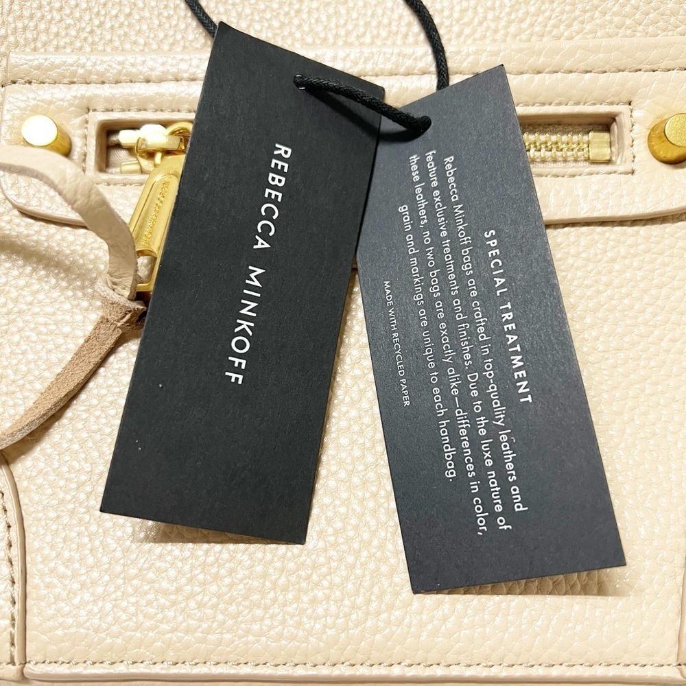 Rebecca Minkoff Womens Sand Dune Tan Square Regan Leather Crossbody Bag - Picture 10 of 10